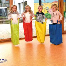 Hüpfsack, 4er Set Um die Wette Sackhüpfen - Kisus - Kinder, Spiel und Spaß