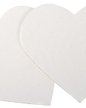 Leinwandherzen 5er Set - Kisus - Kinder Spiel und Spaß - Bastelbedarf - Muttertag