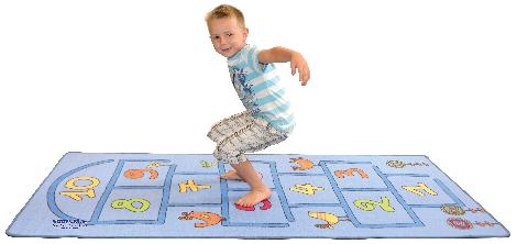 Teppich Hüpfespiel Hüpfspaß für Miese-Wetter-Tage - Kisus e.K. - Kinder, Spiel und Spaß - Kindergartenausstattung