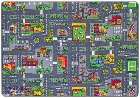 Verkehrsteppich 140 x 200 cm Für kleine und für große Spielzeugautos ... haben wir jetzt zwei Spielteppiche mit Straßenmotiven - Kisus e.K. - Kinder, Spiel und Spaß - großhandel kindergärten