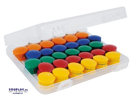 Haft-Magnete 21 mm in Box, 72-tlg. Kraftmagnete - Kisus e.K. - Kinder, Spiel und Spaß - Kindergartenausstattung, Bürobedarf