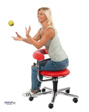 Erzieher/in Stuhl rot 41-54 cm Ergonomisch auf einer Höhe mit den Kindern sitzen - Kisus e.K. - Kinder, Spiel und Spaß . kindergartenbedarf, krippenbedarf, kindergartenversand