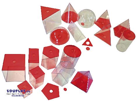 Geometrische Körper, transparent (rot) groß Gleiche Körper - kisus e.K. - Kinder, Spiel und Spaß