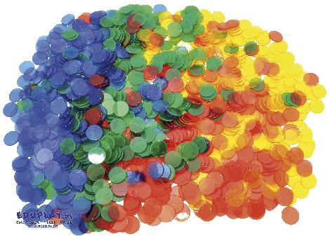 Zählchips transparent 1.000er Unzählig viele Aufgaben ... zum Legen, Sortieren und Zählen können Sie mit diesen Chips lösen.