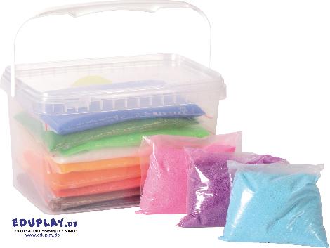Dekosand 12 Farben 2,4 kg Fantasievolles Sandmalen - Kisus e.K. - Kinder, Spiel und Spaß - Kindergarten, kreativ