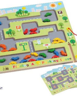Finde einen Parkplatz 25 bunte Autos ... wollen mit etwas Geschick durch die schmalen Gassen gefahren werden, um den gleichfarbigen Parkplatz zu erreichen. - Kisus e.K. - Kinder, Spiel und Spaß - kindergarten, kita, vorschule