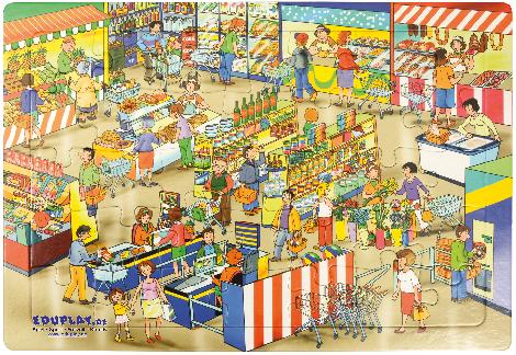 Puzzle Markt Welch ein Einkaufsparadies ist dieser Markt!