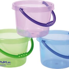 Transparente Eimer 6-tlg. Praktisch: Wie voll der Eimer ist ... sieht man durch das transparente Material. Die Eimer in 6 verschiedenen Farben haben einen Tragegriff und sind stapelbar. - Kisus e.K. - Kinder, Spiel und Spaß - Experimente, Kindergarten, KITA