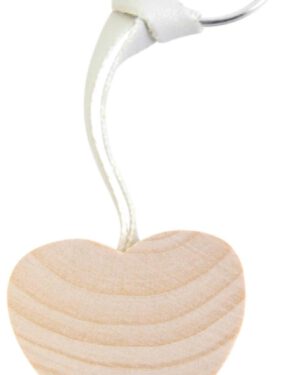 Schlüsselanhänger Herz Ein praktisches Geschenk ... das der Beschenkte immer bei sich trägt. Noch schöner wird das Herz, wenn es bemalt und mit Acryllack vor Feuchtigkeit geschützt wird. Das Holzherz ist mit einem Lederbändchen am Schlüsselring befestigt. - Kisus e.K. - Kinder, Spiel und Spaß