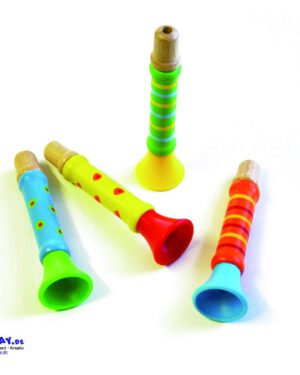 Trompete Tröt tröt! ... Ob Rollenspiele, Mottoparties oder als witzige Geschenkidee - die Holztrompete sorgt immer für Aufmerksamkeit. - Kisus e.K. - Kinder, Spiel und spaß