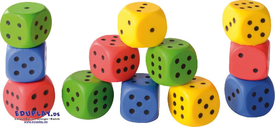 Knautschwürfel 4 cm 12er Set Der Hit beim Spieleabend ... Tauschen Sie doch einfach mal Ihre normalen Spielwürfel gegen diese Knautschwürfel aus - und schon wird Ihrem Brettspiel wieder Leben eingehaucht.