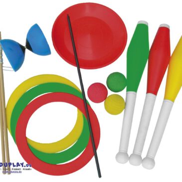 Jonglierset Jede Menge Tricks ... auf Lager haben Jonglierkünstler mit diesem 12-teiligen Set für mehrere Kinder und unterschiedliche Schwierigkeitsstufen.
