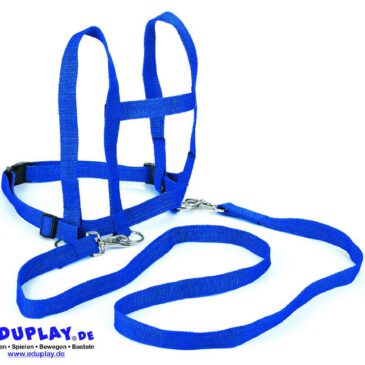 Pferdeleine Hopp, hopp, hopp ... Pferdchen lauf Galopp. Mit diesem Pferdegeschir können sich 2 Kinder, Pferd und Reiter mal so richtig austoben. 2 Karabiner verbinden Zügel mit dem Zaumzeug.