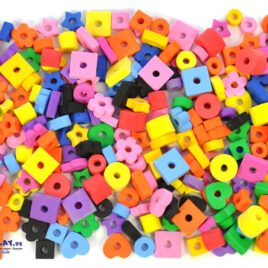 Moosgummiperlen Für Ketten, Arm- und Fußbändchen ... mit Herzen, Sternchen, Blumen und vielen Formen. - Kisus e..K. - Kinder, Spiel und Spaß - kindergarten, bastelbedarf, großhandel