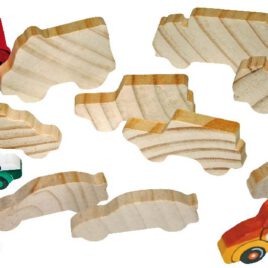 Holzfiguren Fahrzeuge 12er Set