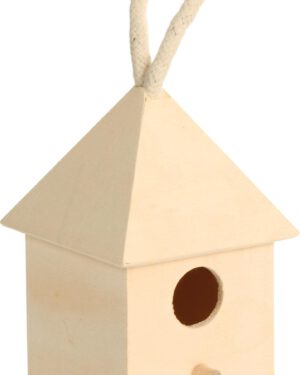 Vogelhaus Nett sieht es aus das Vogelhaus ... Mit Farbe gestaltet ist das Deko-Objekt ein Hingucker in jedem Fenster.