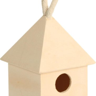 Vogelhaus Nett sieht es aus das Vogelhaus ... Mit Farbe gestaltet ist das Deko-Objekt ein Hingucker in jedem Fenster.
