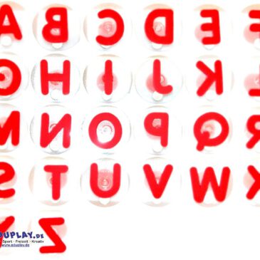 Riesenstempel Großbuchstaben 26er Set rot Beim Basteln spielerisch das ABC lernen ... Ob auf Papier oder Stoff gestempelt - damit prägen sich die Buchstaben im Kopf besser ein. Für Namens-Taschen, Türschilder, Wegweiser...