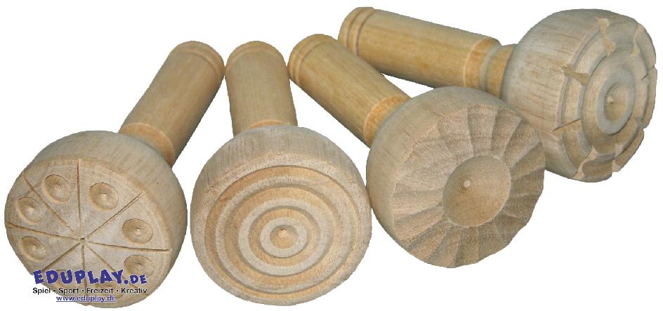 Knetstempel, 4er Set Wunderschöne Muster, Strukturen ... und Ornamente lassen sich mit diesen Modellier-Werkzeugen erzeugen: für Knetmasse, Ton, Modelliermasse...