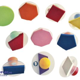 Riesenstempel Geo 10-tlg Dreieck, Viereck, Raute, Kreis ... insgesamt je 10 flächige/konturierte geometrische Elemente zum Stempeln. Toll zum Stempeln von geometrischen Mustern geeignet, und um die verschiedenen Formen zu lernen.