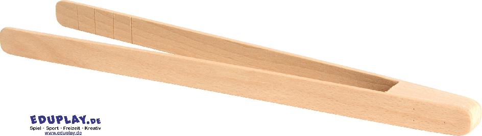 Grillzange 30 cm Heißes sicher anfassen ... Mit der 30 cm langen Grillzange aus naturbelassenem Buchenholz können heiße Würstchen, Gemüsespieße & Co. sicher vom Grill genommen werden. Die langen Seitenflächen können mit einem Brennkolben beschriftet und gestaltet werden. - Kisus e.K. - Kinder, Spiel und Spaß - FAch-Großhandel für Kindergartenausstattung, Spielwaren und Bastelbedarf