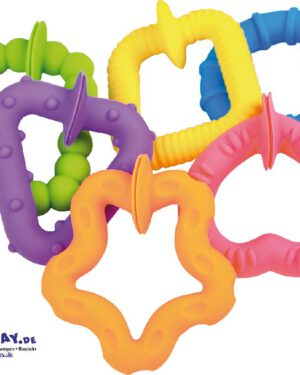 Saugnapf-Formen Spiel 6er Set Tolles Design und ein Fühlerlebnis für die Finger Die bunten, dehnbaren Silikonformen mit Saugnäpfen animieren Kinder zu spielerischen Experimenten: miteinander verketten, testen auf welchen Oberflächen die Saugnäpfe halten ... und laut schnalzend wieder lösen. Verschiedene Strukturen auf der Oberfläche sprechen den Tastsinn an. - Kisus e.K. - Kinder, Spiel und Spaß - Fachgroßhandel für Kindergartenausstattung, Spielwaren und Bastelbedarf