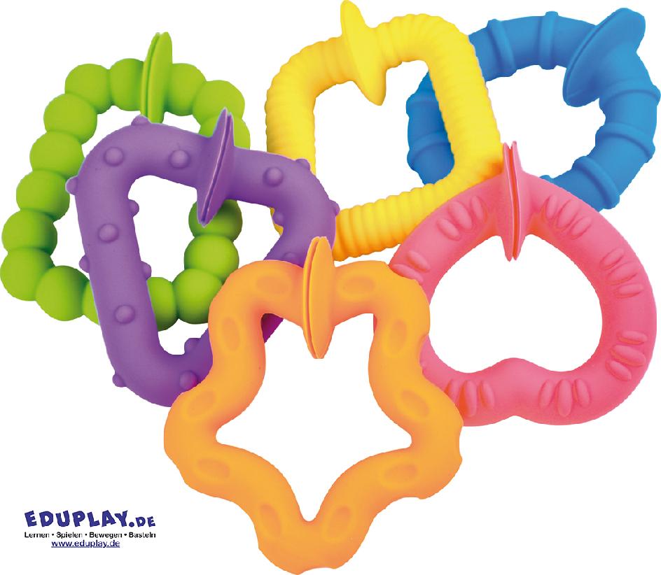 Saugnapf-Formen Spiel 6er Set Tolles Design und ein Fühlerlebnis für die Finger Die bunten, dehnbaren Silikonformen mit Saugnäpfen animieren Kinder zu spielerischen Experimenten: miteinander verketten, testen auf welchen Oberflächen die Saugnäpfe halten ... und laut schnalzend wieder lösen. Verschiedene Strukturen auf der Oberfläche sprechen den Tastsinn an. - Kisus e.K. - Kinder, Spiel und Spaß - Fachgroßhandel für Kindergartenausstattung, Spielwaren und Bastelbedarf