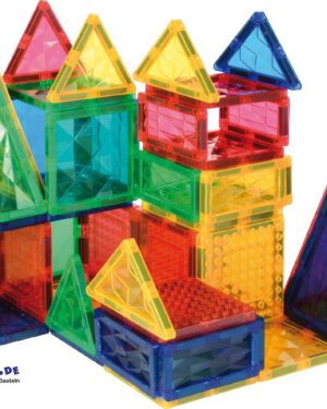 Magnetische Spielsteine 108 Mit magnetischen Spielsteinen Objekte legen und bauen ... Mit Kreativität lassen sich sechs verschiedenen Steinen, die magnetisch aneinander haften, tolle 2D und 3D Formen und Bauwerke konstruieren.