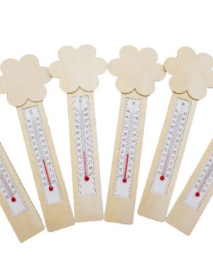 Thermometer DIY Blumen 6er Set Praktische Geschenkidee in allen Wetterlagen ... im Gewächshaus, Gartenhaus, Wintergarten oder im Badezimmer. An vielen Orten ist es wichtig die Temperatur messen zu können. Dieses Thermometer macht es möglich und kann dazu auch noch phantasievoll bemalt und dekoriert werden. Kisus e.K. - Kinder, Spiel und Spaß