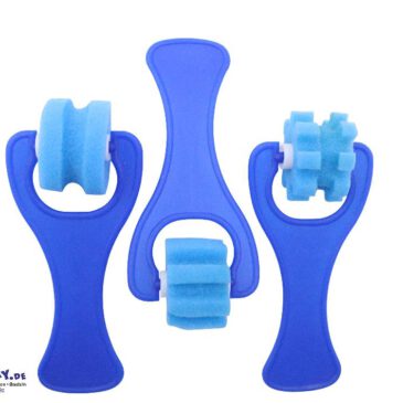 Musterroller 2,5 cm 3er Set blau