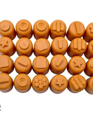 Fingerstempel 24er Set 24 Fingerstempel ... 3 von jedem Design (Quadrat, 1 Linie, 3 Linien, Kreis, Ring, Stern, Blume, gepunktete Linie). Diese Fingerstempel wurden speziell für die Verwendung durch Kinder entwickelt.
