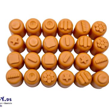 Fingerstempel 24er Set 24 Fingerstempel ... 3 von jedem Design (Quadrat, 1 Linie, 3 Linien, Kreis, Ring, Stern, Blume, gepunktete Linie). Diese Fingerstempel wurden speziell für die Verwendung durch Kinder entwickelt.