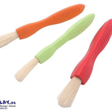 Easy Grip Pinsel Ergonomischer Pinsel ... mit Haarborsten. Dieser Pinsel wurde speziell für Kinder entwickelt und hat einen ergonomisch geformten Gummigriff, der ideal für kleine Hände ist. Er kann von Kindern ab 2 Jahren sicher verwendet werden. Er ist ideal für gebrauchsfertige Farben und lässt sich leicht reinigen.