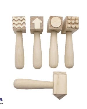 Musterhämmer Holz 5er Set