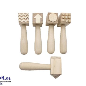 Musterhämmer Holz 5er Set