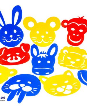 Stencil Tiermasken Set mit 10 riesigen abwaschbaren Maskenschablonen aus Kunststoff