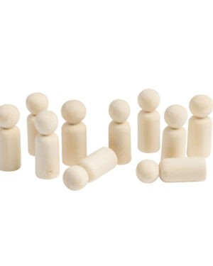 Menschen aus Holz 10er Set klein