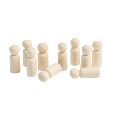 Menschen aus Holz 10er Set klein