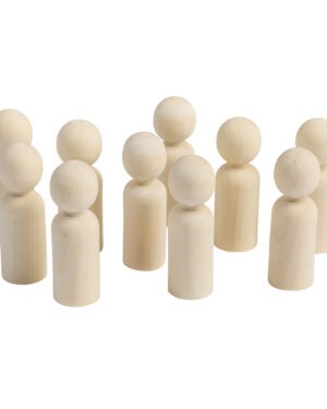 Menschen aus Holz 10er Set groß
