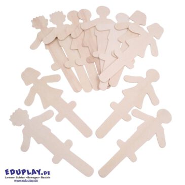 Menschen Holzbastelstäbchen 12er Set