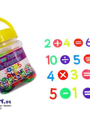 Regenbogen Zahlen und Mathe-Zeichen