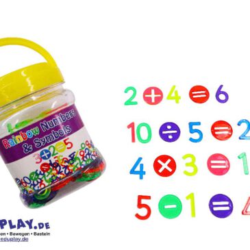 Regenbogen Zahlen und Mathe-Zeichen