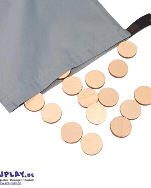 DIY Holzchips 30 Stück Unzählige Möglichkeiten zum Spielen und Lernen ... Stapelspiele, Gedächtnisspiel, Buchstaben und Zahlen lernen... mit den stabilen, handschmeichelnden Holzchips können Kinder und Pädagogen ihre eigenen Spiele und Regeln entwickeln. - Kisus e.K. - Kinder, Spiel und Spaß - Großhandel für Kita, Kindergarten Vorschule, Hort und Schule