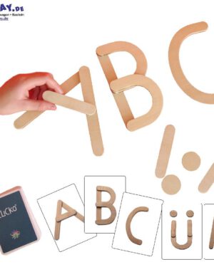 Lerne die Buchstaben 11-tlg. Ein lustiges und kreatives Buchstabenspiel ... das Kindern beibringt, wie Buchstaben aussehen. Lehrreich und erhöht die Neugier auf das Alphabet und das Lesen. Jetzt geht's los! Ziehe eine Karte und lege den abgebileten Buchstaben auf der Karte selbst nach. Für jeden Buchstaben bekommst du einen Stern! Aber Vorsicht vor den Monstern, die Sterne lieben! Wer als erster fünf Sterne hat gewinnt! Geeignet für 1-4 Spieler ab 3 Jahren und dauert etwa 20 Minuten. Inhalt: 11 magnetische Bauteile, Spielkarten, Regeln.