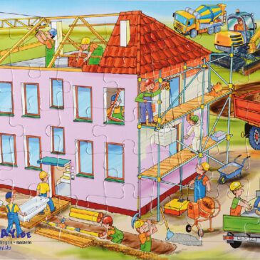 Puzzle Baustelle Ganz viel zu entdecken ... gibt es auf diesen wunderschön illustrierten Puzzles. 35 Teile.