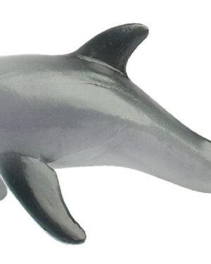 Delfin Spielfigur Delfine zählen zu den Meeressäugetieren ... mit der höchsten emotionalen Intelligenz. Sie sind sehr sozial und leben in Gruppen, sogenannten Schulen. Die Delfine können sich mit Klicklauten, Pfeifen, Schnattern und anderen Geräuschen untereinander verständigen. Forscher haben sogar herausgefunden, dass sich Große Tümmler mittels persönlicher Pfeiflaute identifizieren können. Damit geben sich die Tiere nicht nur individuell zu erkennen, sondern werden von Mitgliedern ihrer Gruppe mit diesem Pfeiflaut angerufen und antworten auch darauf. Dieser Laut ist durch die Lautfolge und nicht durch die Charakteristik der Stimme definiert und wird daher wie ein Name verwendet, ein bis heute einzigartiges Phänomen im Tierreich. Die PVC-freie Spielfigur ist naturgetreu von Hand bemalt.