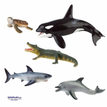 Meer Spielfiguren 5er Set Natur- und detailgetreue Spielfiguren ... Für Rollenspiele, Märchenstunden, Tiergeschichten ... die hochwertig verarbeiteten Figuren sorgen für Spielspaß, regen die Fantasie an, fördern das Sprechen und soziale Kompetenzen.