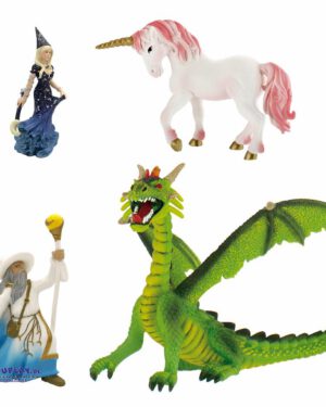 Zauberwald Spielfiguren 4er Set Natur- und detailgetreue Spielfiguren ... Für Rollenspiele, Märchenstunden, Tiergeschichten ... die hochwertig verarbeiteten Figuren sorgen für Spielspaß, regen die Fantasie an, fördern das Sprechen und soziale Kompetenzen.
