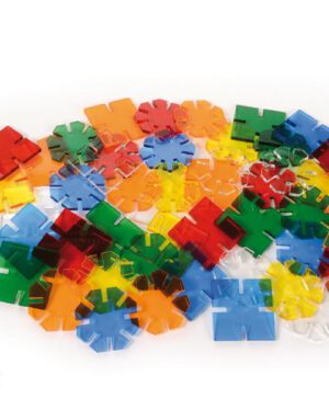 Steck-Bausteine 48er Set Durchsehen, sortieren, zusammenstecken ... Aus den flachen Steck-Bausteine in zwei Formen und sechs transluzenten Farben können Kinder unendlich viele Kombinationen bauen. Toll auch auf einem Leuchttisch, um mit Überlagerung der Farben zu experimentieren.