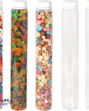 Sensorik Röhren DIY 10er Set Für individuelle Sinnes-Experimente ... Die Röhren mit Schraubverschluss können nach Belieben befüllt werden, um die Sinnesreize der Kinder anzusprechen: Salz, Zucker zum schmecken. Perlen, Nüsse, ... um Geräusche zu erzeugen. Farbige Flüssigkeiten, transparente Steine zum Beobachten. Kaffeebohnen, Duftendes zum Riechen. Warmes Wasser, Eis zum Fühlen. Röhren werden ohne Deko oder Inhalt geliefert.
